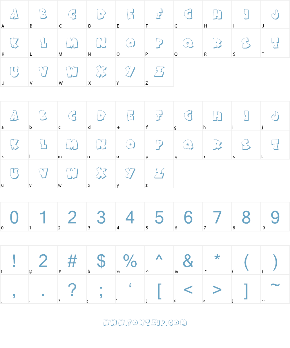 KR Bite Me Font Character